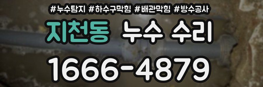 지천동 누수 수리