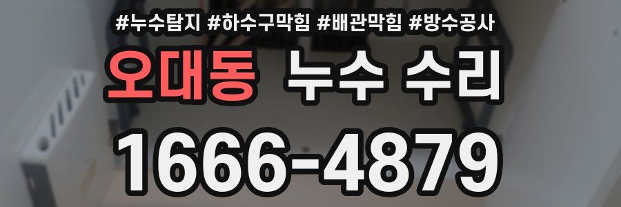 오대동 누수 수리