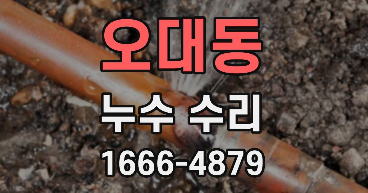 오대동 누수 수리