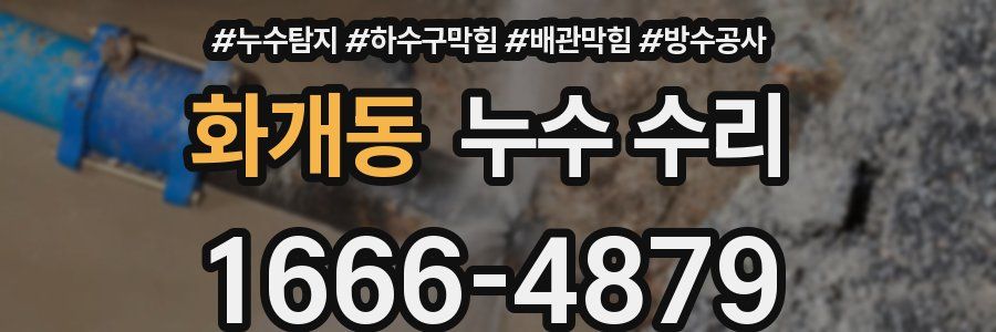 화개동 누수 수리