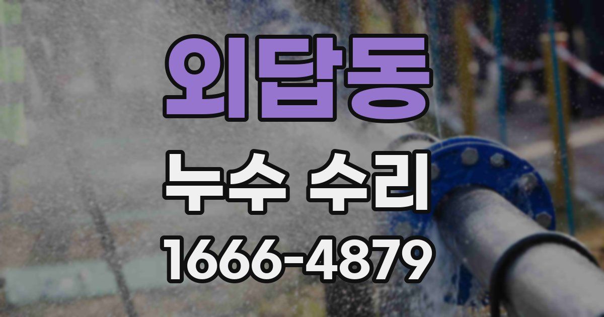 외답동 누수 수리