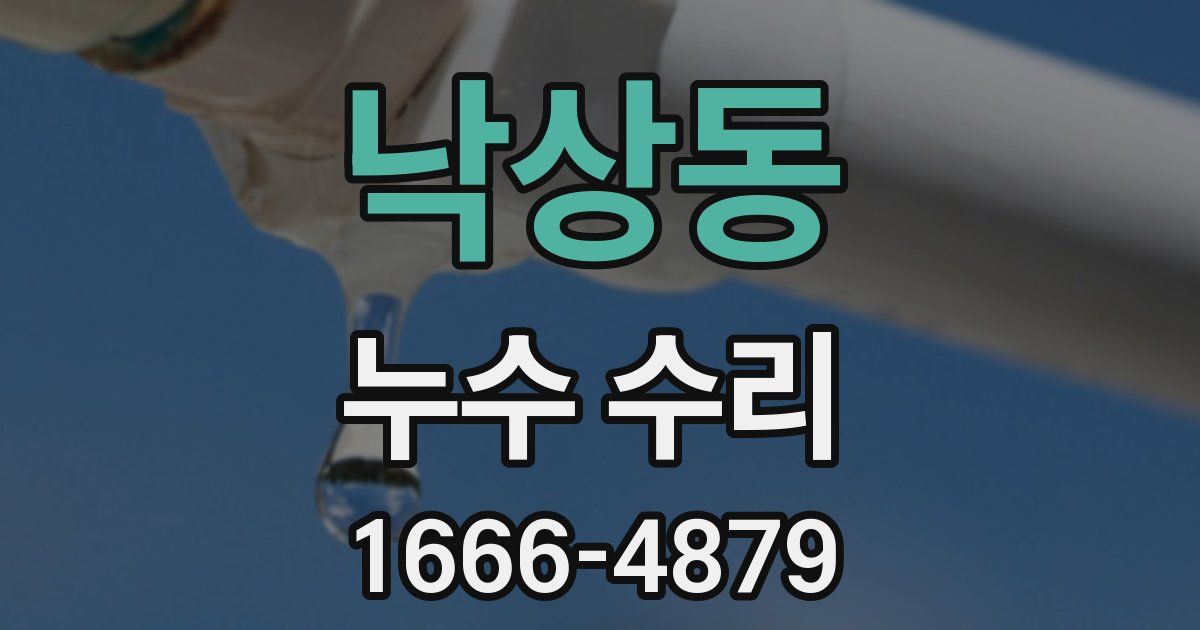 낙상동 누수 수리
