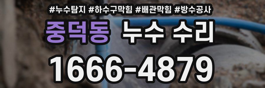 중덕동 누수 수리