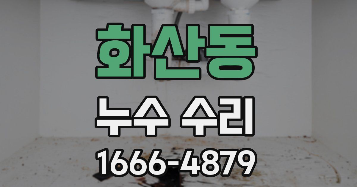 화산동 누수 수리