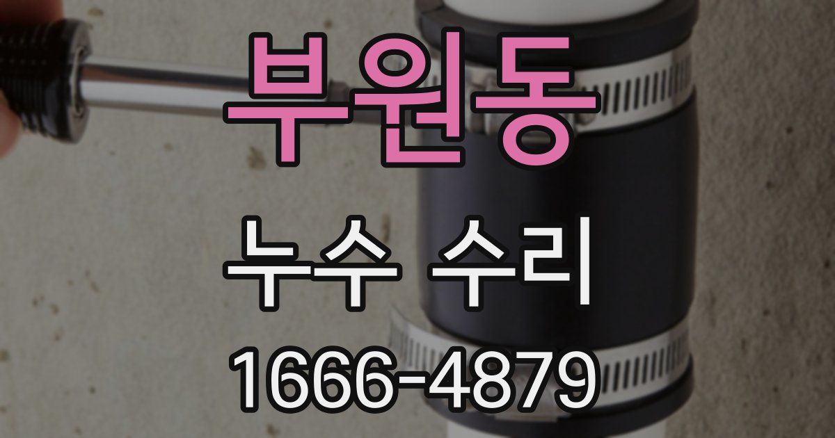 부원동 누수 수리