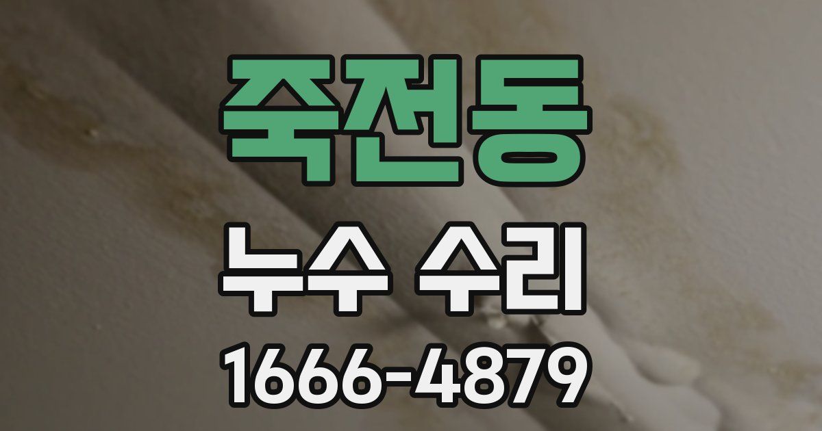죽전동 누수 수리