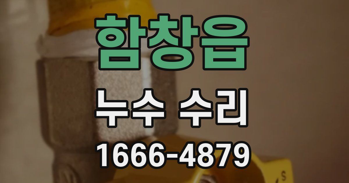 함창읍 누수 수리