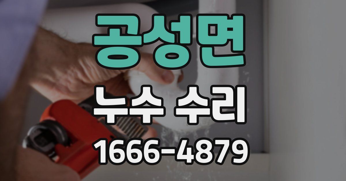 공성면 누수 수리