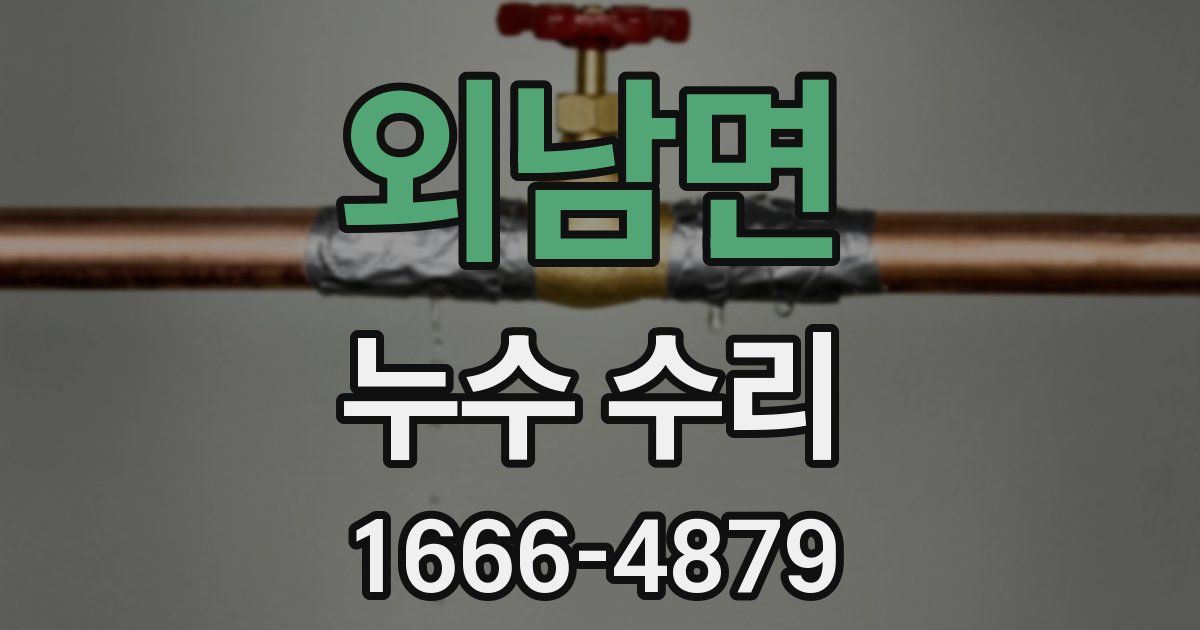 외남면 누수 수리