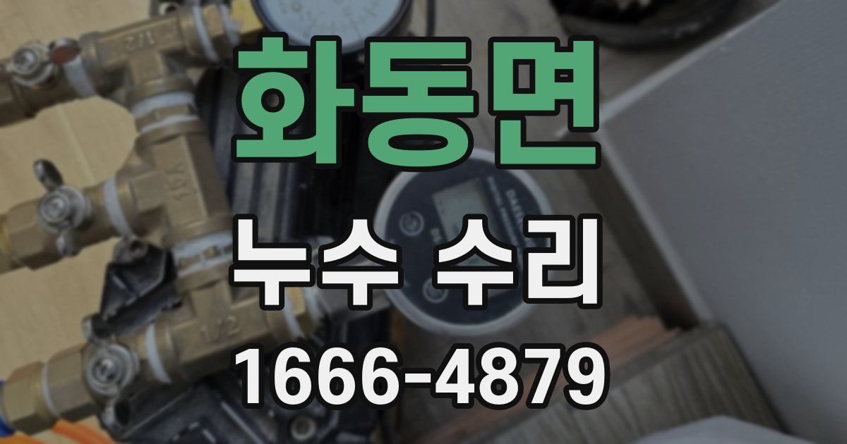 화동면 누수 수리