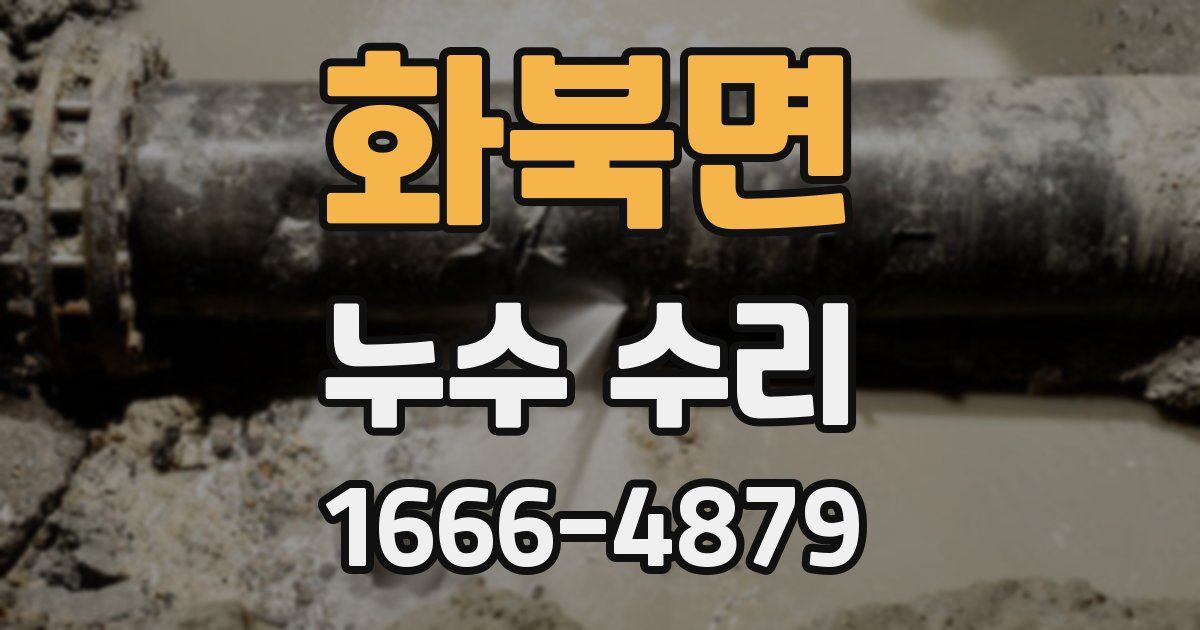 화북면 누수 수리