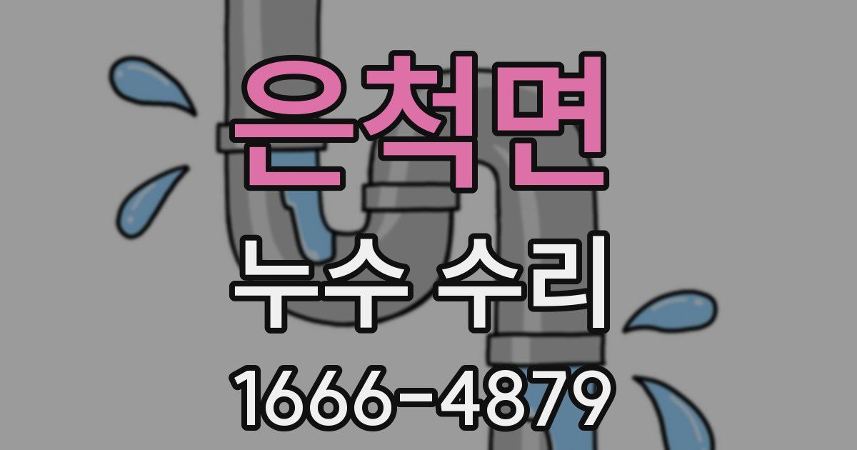 은척면 누수 수리