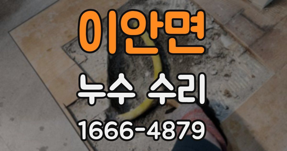 이안면 누수 수리