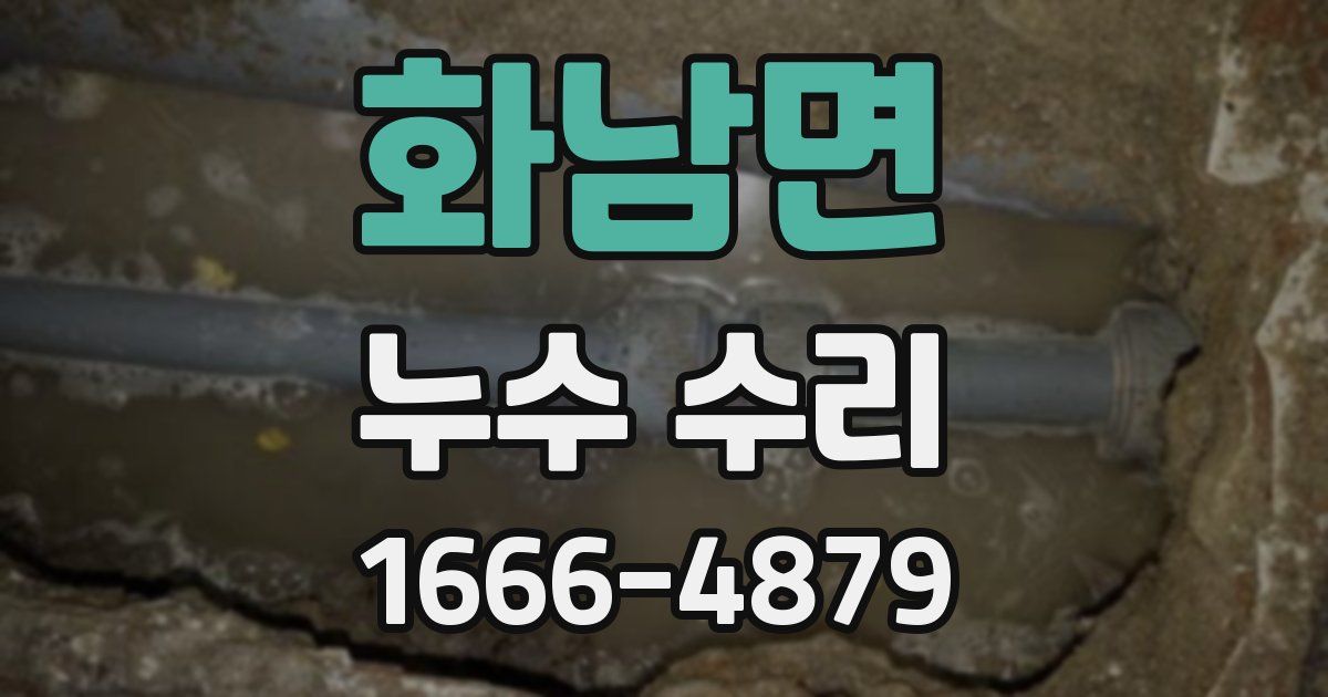 화남면 누수 수리