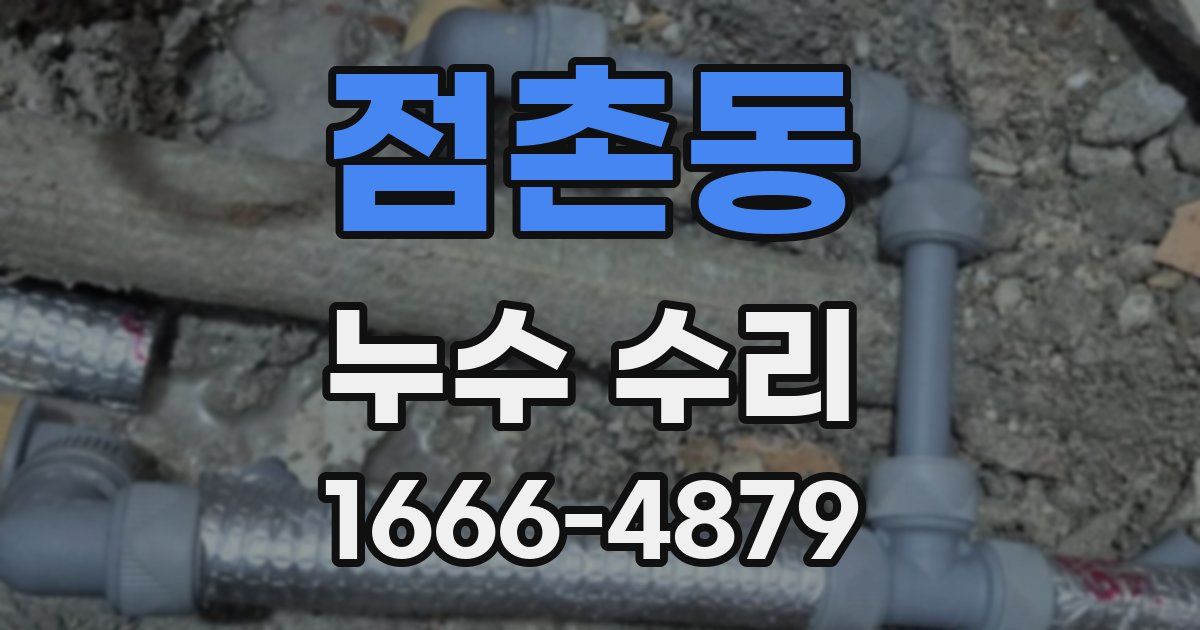 점촌동 누수 수리