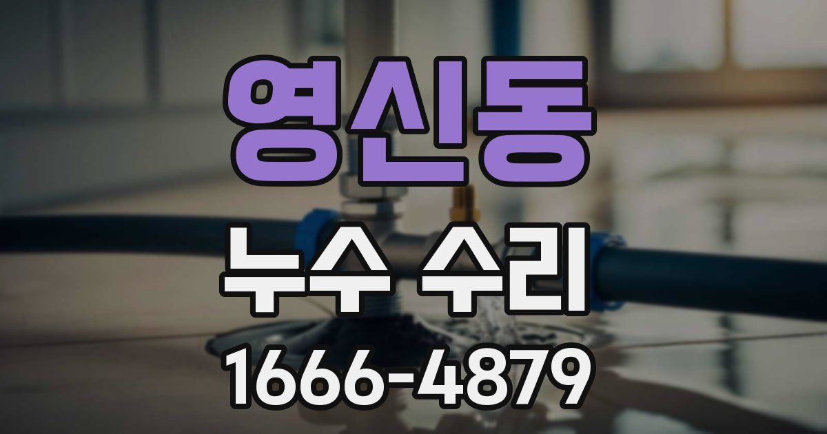 영신동 누수 수리