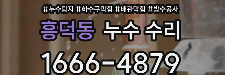 흥덕동 누수 수리