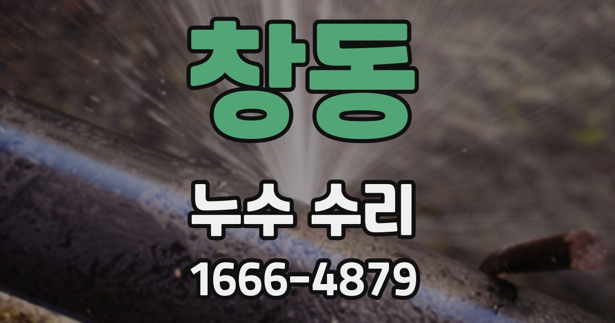 창동 누수 수리