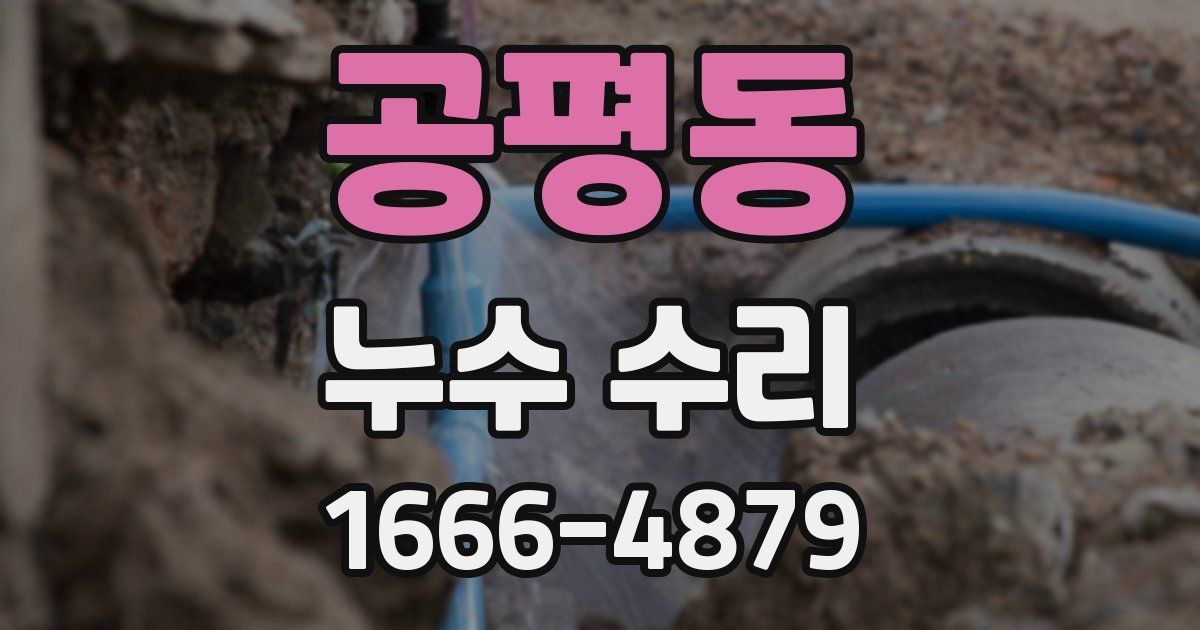 공평동 누수 수리