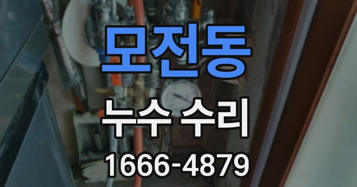 모전동 누수 수리