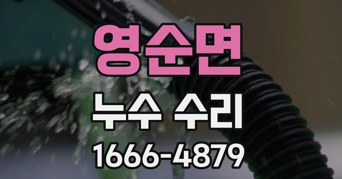 영순면 누수 수리
