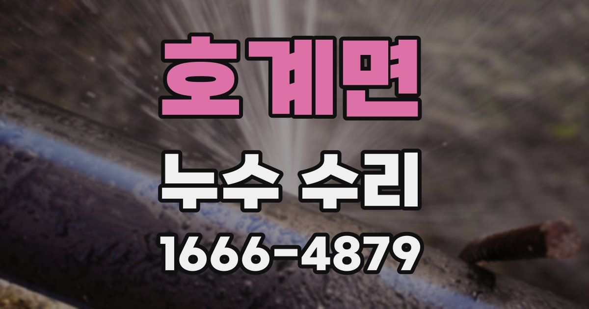 호계면 누수 수리