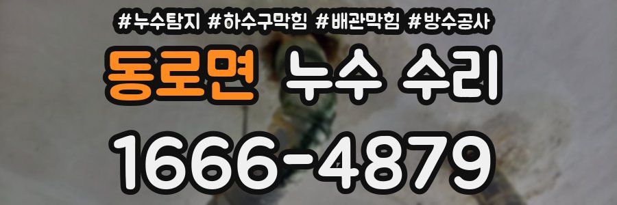 동로면 누수 수리