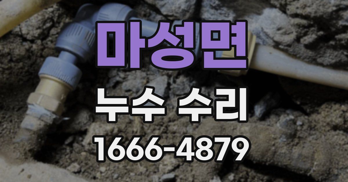 마성면 누수 수리