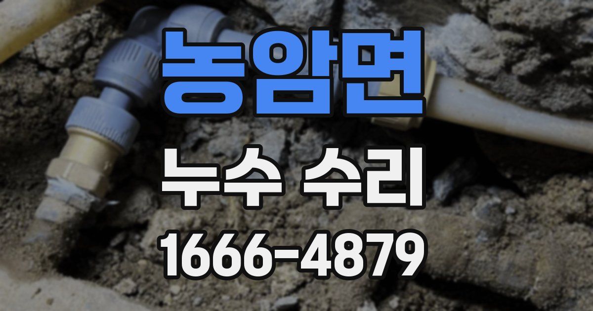 농암면 누수 수리