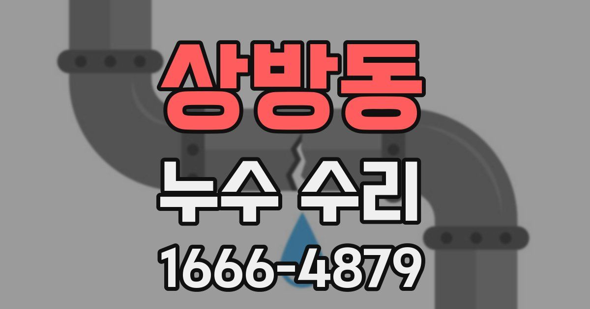 상방동 누수 수리