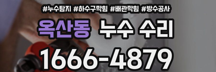 옥산동 누수 수리