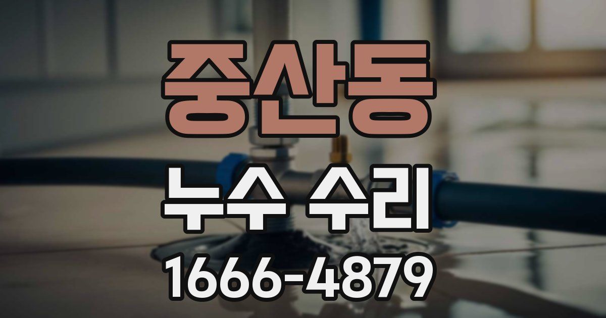 중산동 누수 수리