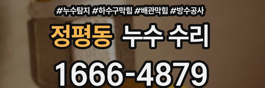 정평동 누수 수리
