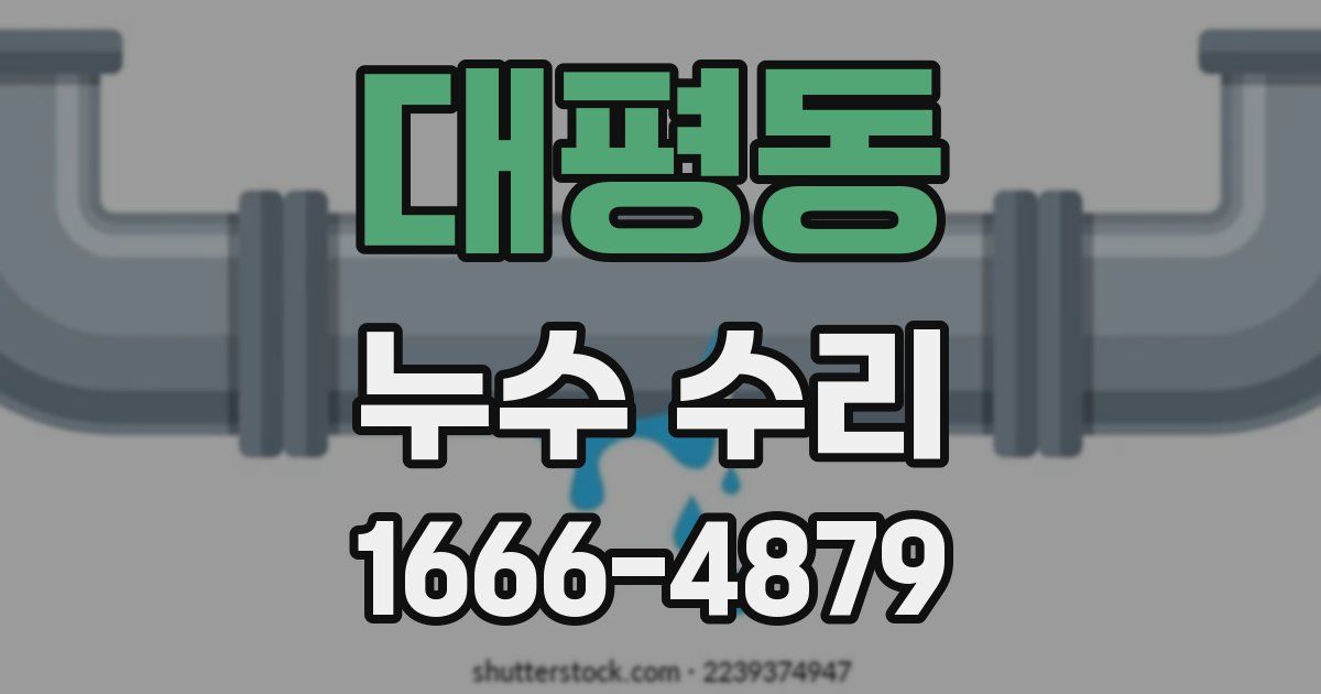 대평동 누수 수리