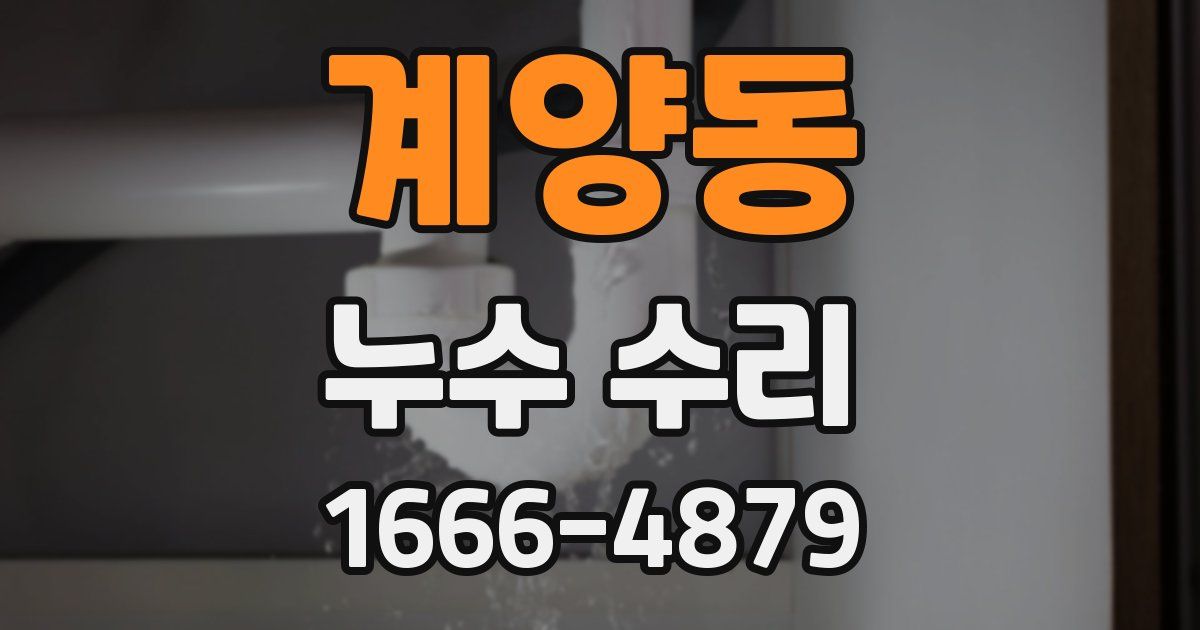 계양동 누수 수리