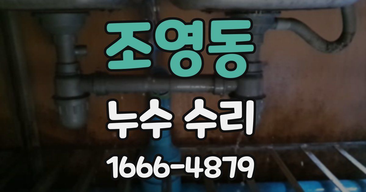 조영동 누수 수리