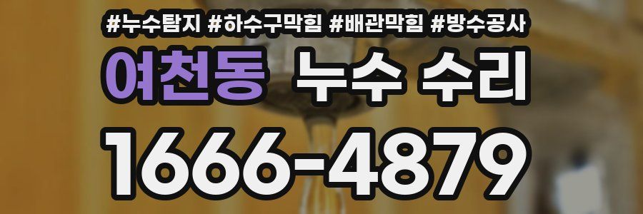 여천동 누수 수리