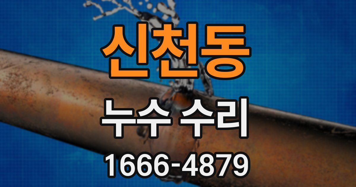 신천동 누수 수리