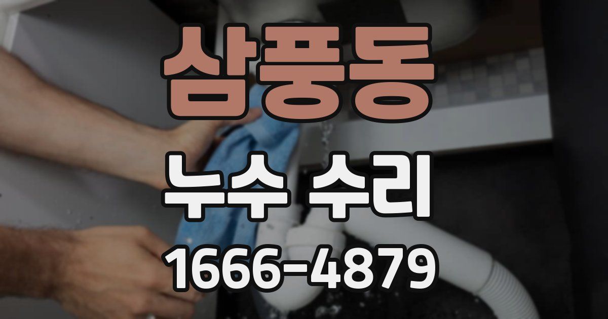 삼풍동 누수 수리