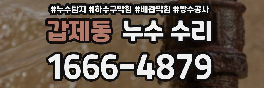 갑제동 누수 수리