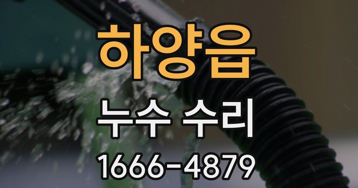 하양읍 누수 수리