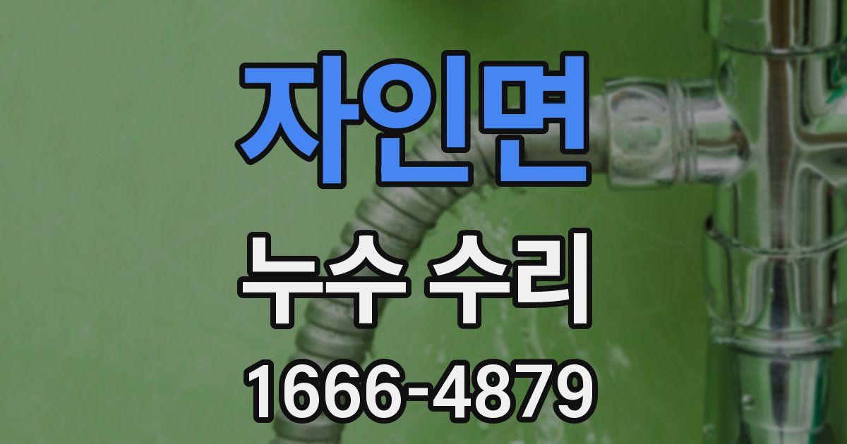 자인면 누수 수리