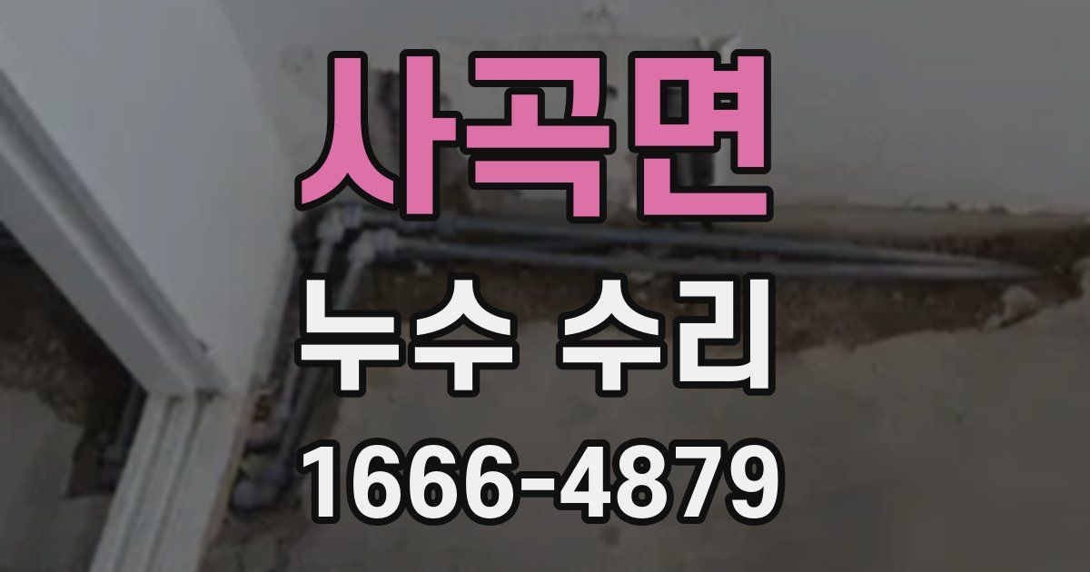 사곡면 누수 수리