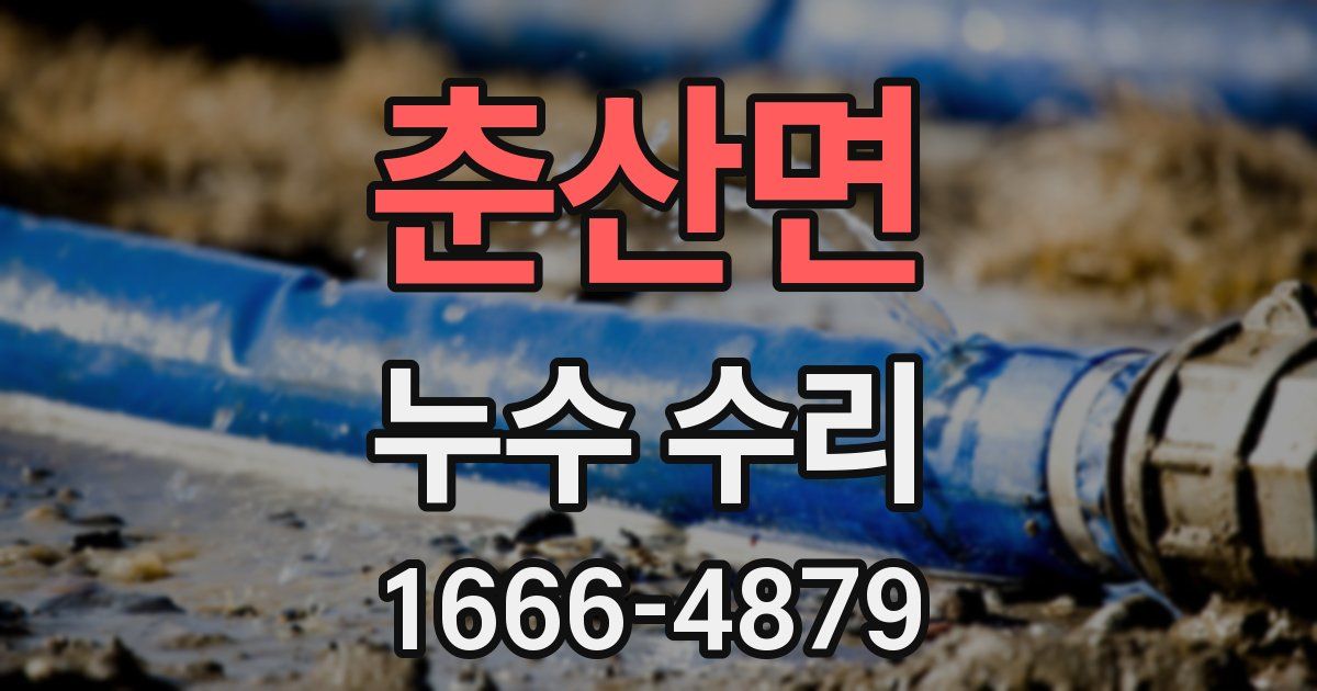 춘산면 누수 수리