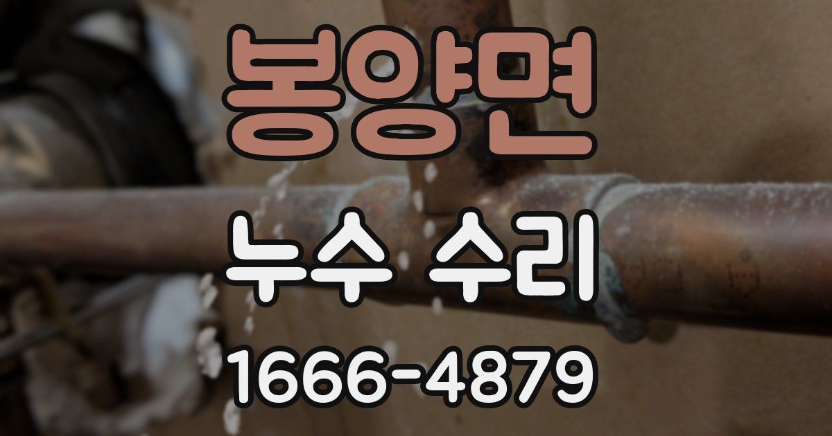 봉양면 누수 수리
