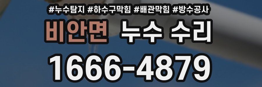비안면 누수 수리