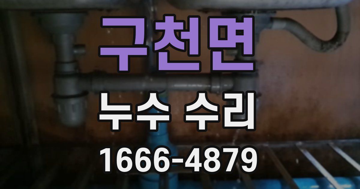 구천면 누수 수리