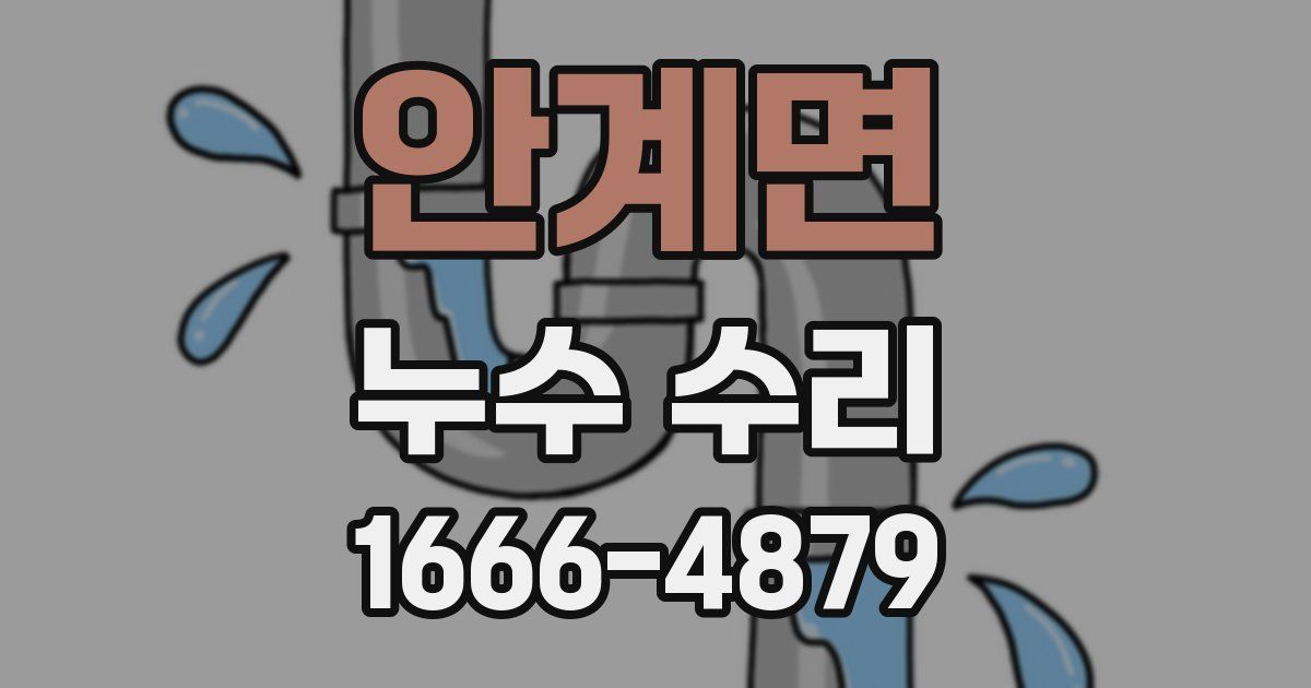 안계면 누수 수리