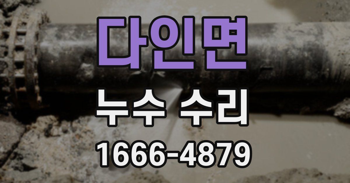 다인면 누수 수리