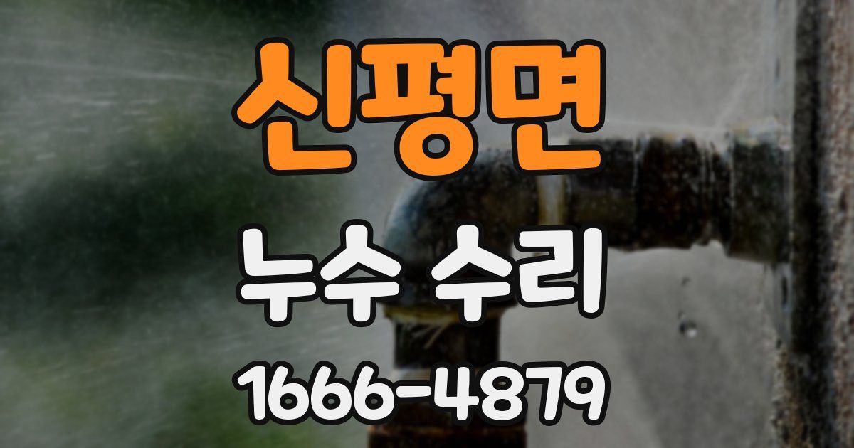 신평면 누수 수리